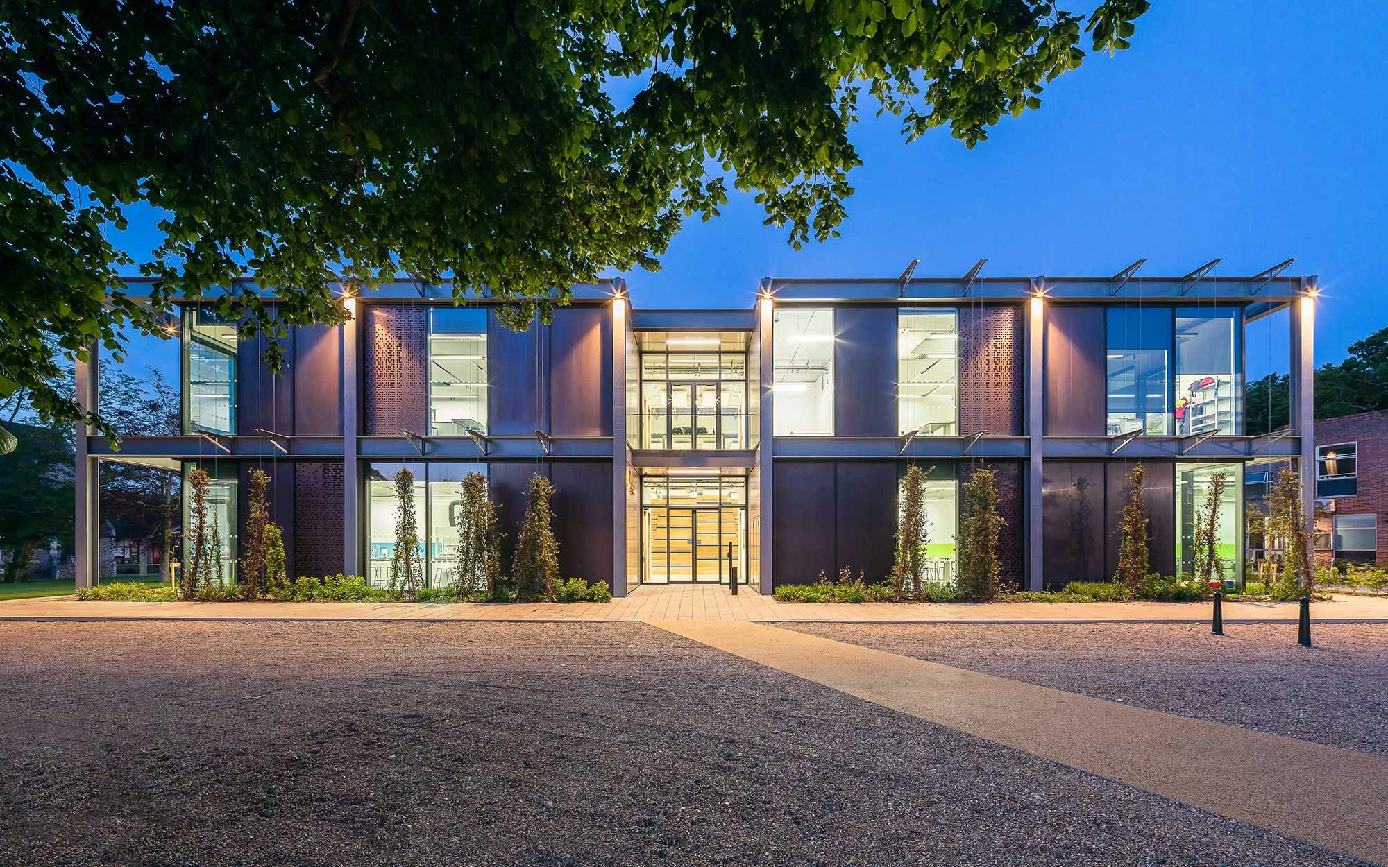 Facade of the Dyson Building Gresham's School